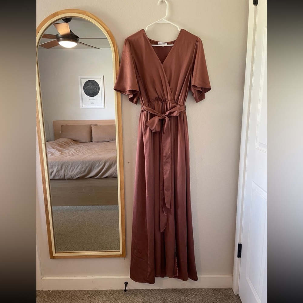 Baltic Born Red-Brown dress with slits